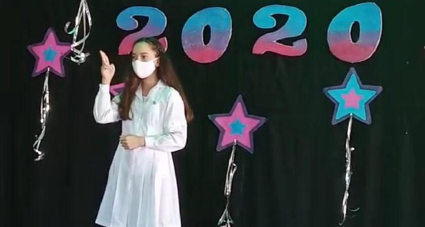 Una alumna de nuestra institución interpretó el Himno Nacional Argentino
